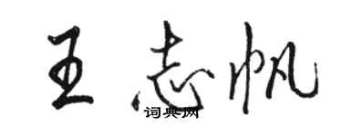 骆恒光王志帆行书个性签名怎么写