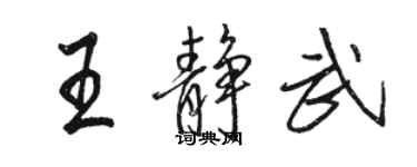 骆恒光王静武行书个性签名怎么写
