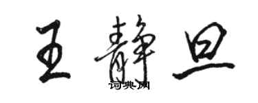 骆恒光王静旦行书个性签名怎么写