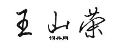骆恒光王山荣行书个性签名怎么写