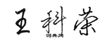 骆恒光王科荣行书个性签名怎么写