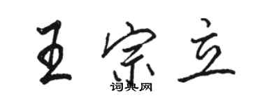 骆恒光王宗立行书个性签名怎么写