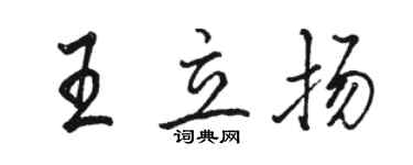 骆恒光王立扬行书个性签名怎么写