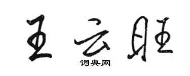 骆恒光王云旺行书个性签名怎么写