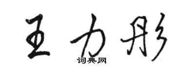 骆恒光王力彤行书个性签名怎么写