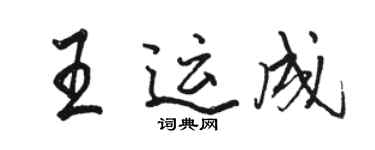 骆恒光王运成行书个性签名怎么写
