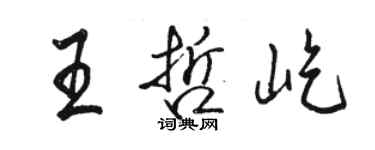 骆恒光王哲屹行书个性签名怎么写