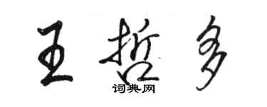 骆恒光王哲多行书个性签名怎么写