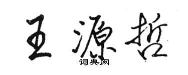 骆恒光王源哲行书个性签名怎么写