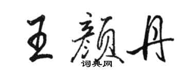 骆恒光王颜丹行书个性签名怎么写