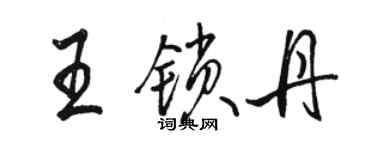 骆恒光王锁丹行书个性签名怎么写