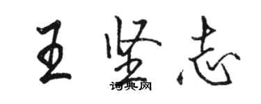 骆恒光王坚志行书个性签名怎么写