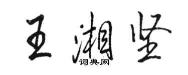 骆恒光王湘坚行书个性签名怎么写
