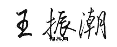 骆恒光王振潮行书个性签名怎么写
