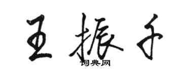 骆恒光王振千行书个性签名怎么写