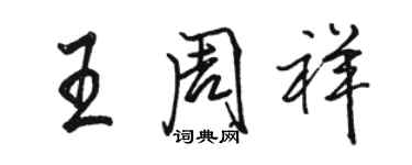 骆恒光王周祥行书个性签名怎么写