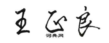 骆恒光王正良行书个性签名怎么写