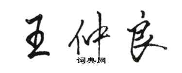 骆恒光王仲良行书个性签名怎么写