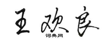 骆恒光王欢良行书个性签名怎么写