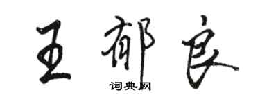 骆恒光王郁良行书个性签名怎么写
