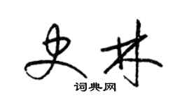 梁锦英史林草书个性签名怎么写