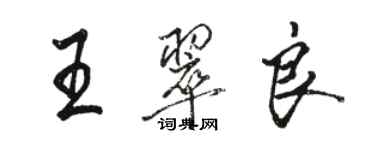 骆恒光王翠良行书个性签名怎么写