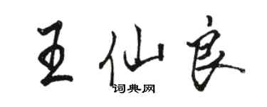 骆恒光王仙良行书个性签名怎么写