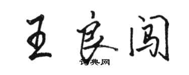 骆恒光王良闯行书个性签名怎么写