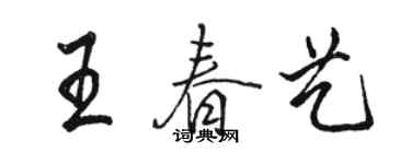 骆恒光王春艺行书个性签名怎么写