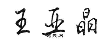 骆恒光王亚晶行书个性签名怎么写