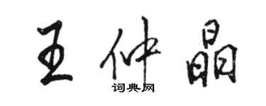 骆恒光王仲晶行书个性签名怎么写