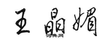 骆恒光王晶媚行书个性签名怎么写