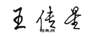 骆恒光王传星行书个性签名怎么写