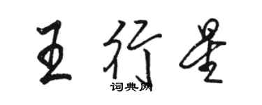 骆恒光王行星行书个性签名怎么写