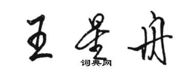 骆恒光王星舟行书个性签名怎么写