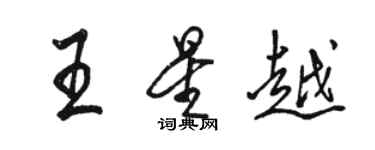 骆恒光王星越行书个性签名怎么写