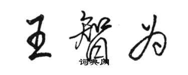 骆恒光王智为行书个性签名怎么写