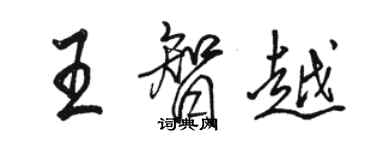 骆恒光王智越行书个性签名怎么写