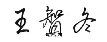 骆恒光王智冬行书个性签名怎么写