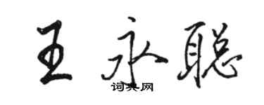 骆恒光王永聪行书个性签名怎么写