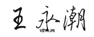 骆恒光王永潮行书个性签名怎么写