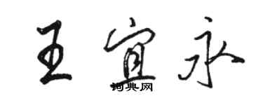 骆恒光王宜永行书个性签名怎么写