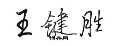 骆恒光王键胜行书个性签名怎么写