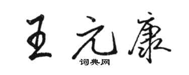 骆恒光王元康行书个性签名怎么写
