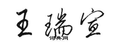 骆恒光王瑞宣行书个性签名怎么写