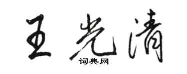 骆恒光王光清行书个性签名怎么写