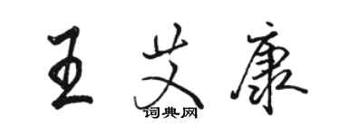 骆恒光王艾康行书个性签名怎么写