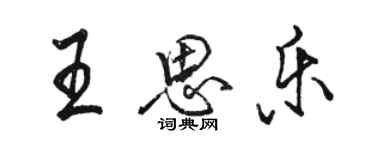 骆恒光王思乐行书个性签名怎么写