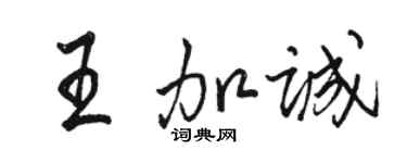 骆恒光王加诚行书个性签名怎么写