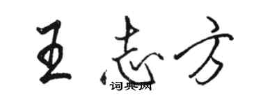 骆恒光王志方行书个性签名怎么写